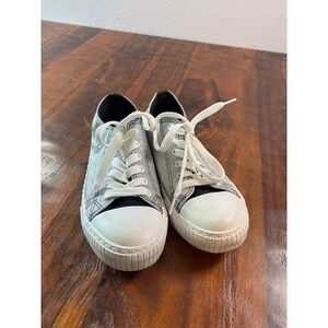 FOCO Colorado Buffaloes Womens Silver Glitter Sneakers CU Buffs Low Top Shoes 9